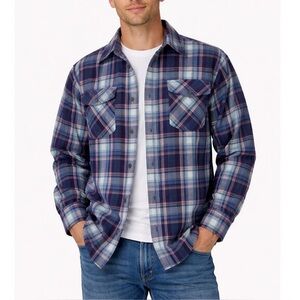 Vintage Sears brand plaid flannel button up SZ M